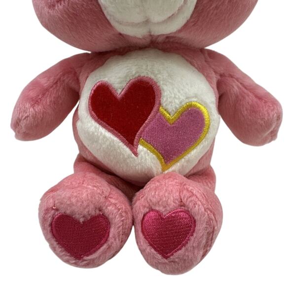 Care Bears Love A Lot Bear 8" Plush Pink Hearts 20th Anniversary Play Along Doll - Picture 3 of 9